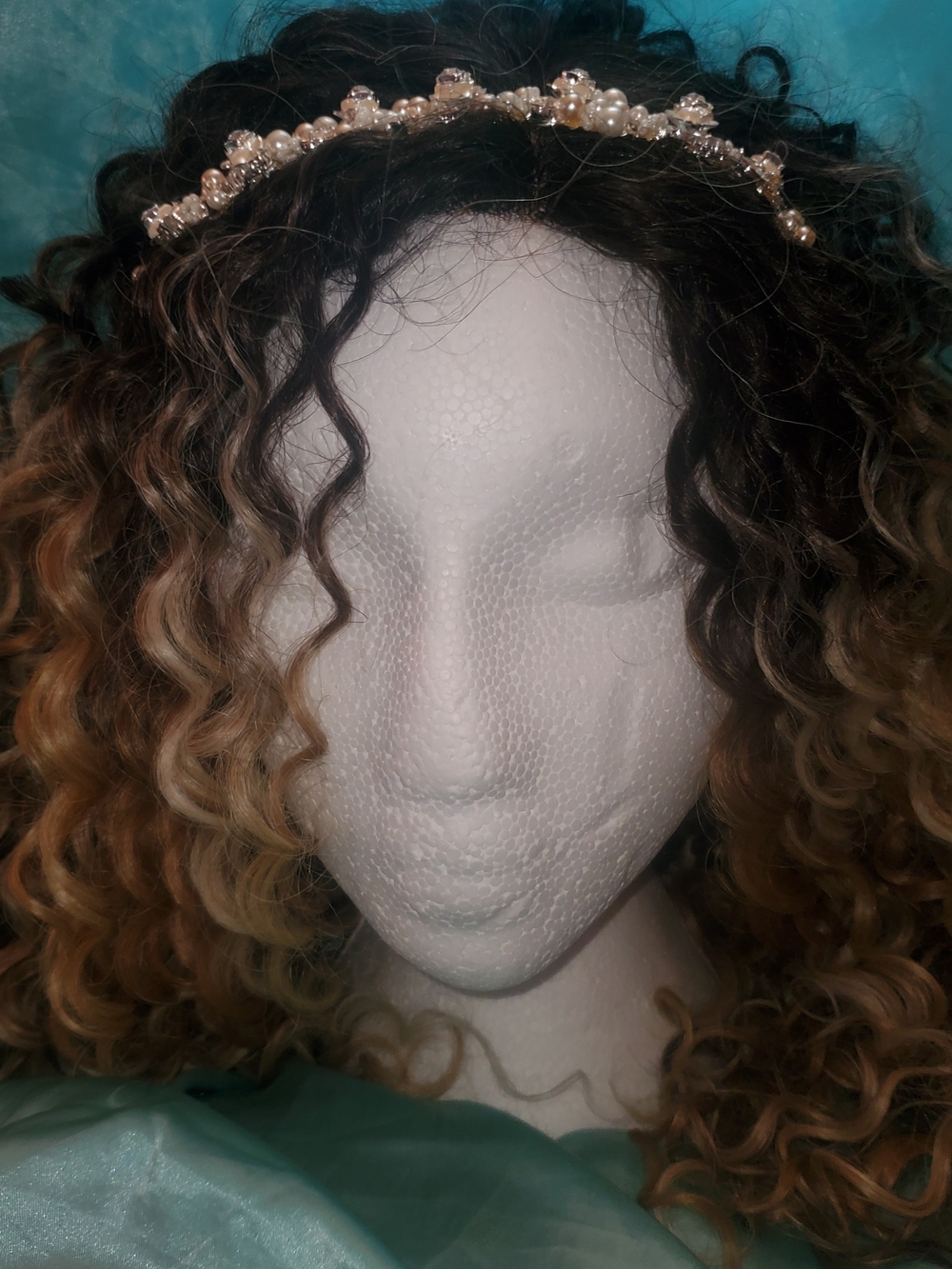 David's Bridal Pearl and Crystal Floral Headband - Ivory - Picture 5 of 8